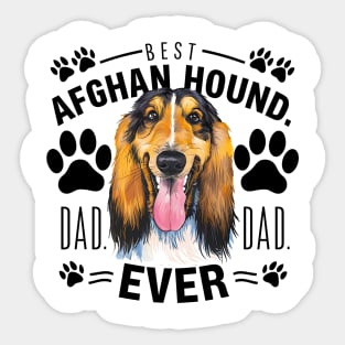 Best Afghan Hound Ever Funny Quote Vintage Dad Lover Sticker